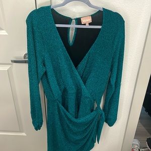 Sparkle dress wrapped romper